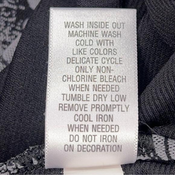 2X Apt 9 Grey Gray Black Jacquard Short Sleeve Mesh Sequin Blouse Stretch - Picture 12 of 12